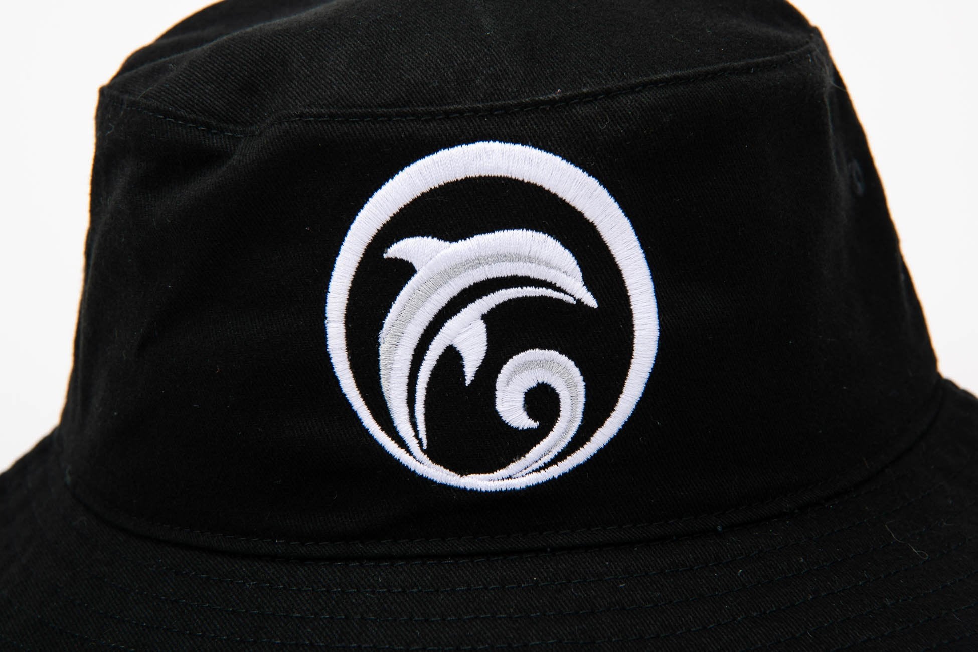 Black Bucket Hat w/ White Logo