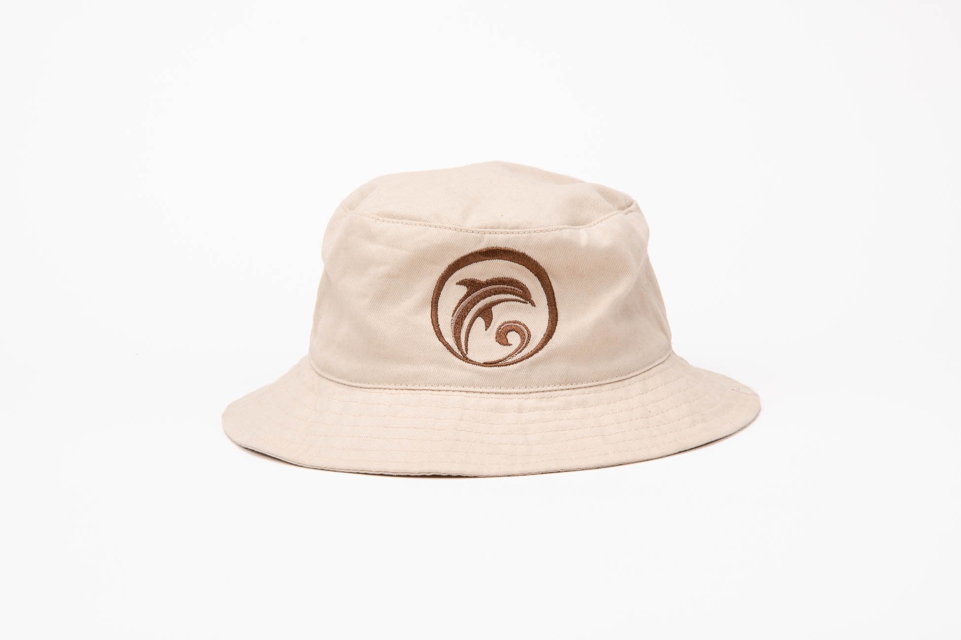 Tan Bucket Hat w/ Brown Logo