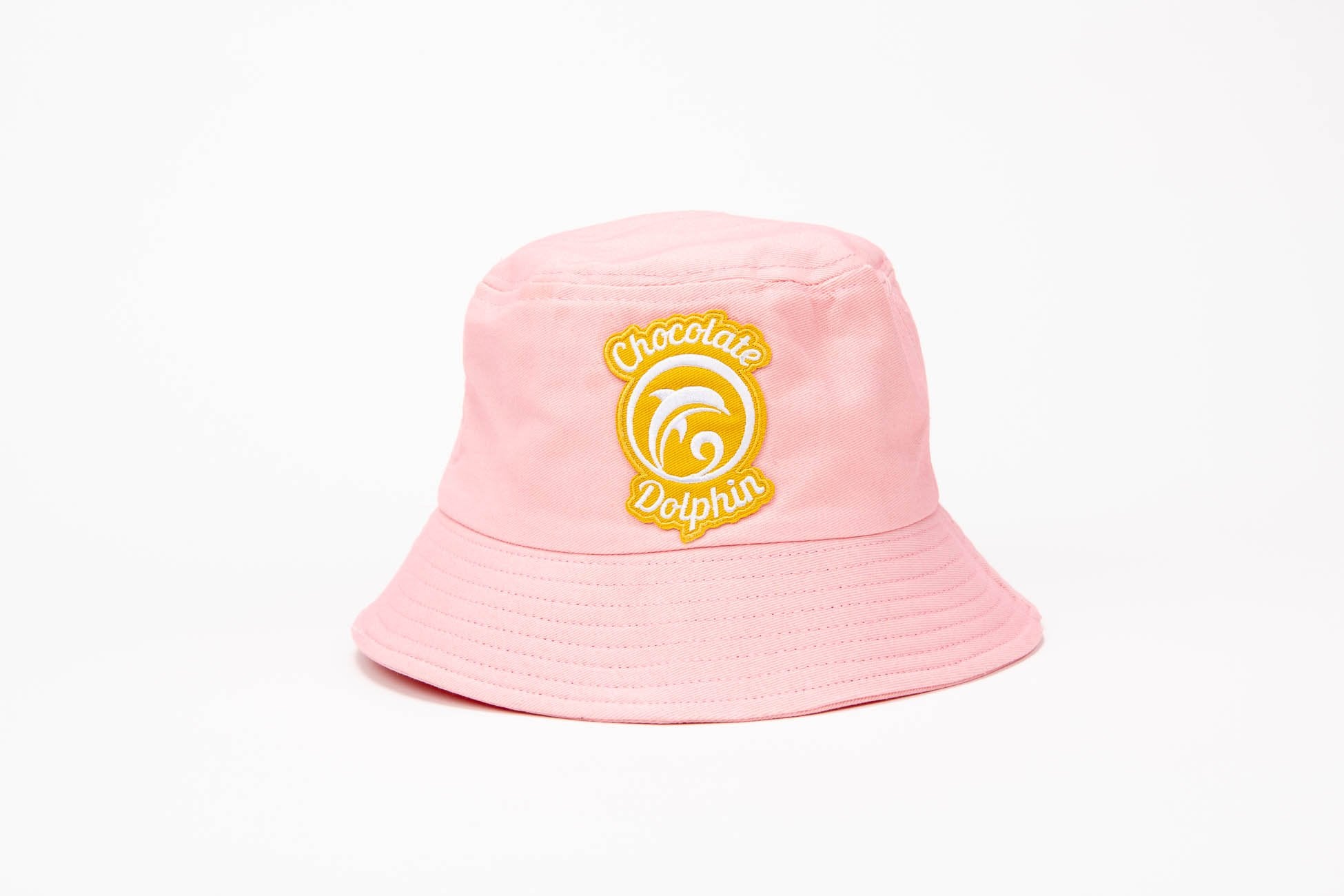 Pink Bucket Hat w/ Gold Patch