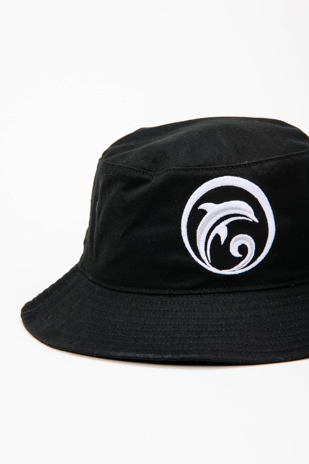 Black Bucket Hat w/ White Logo