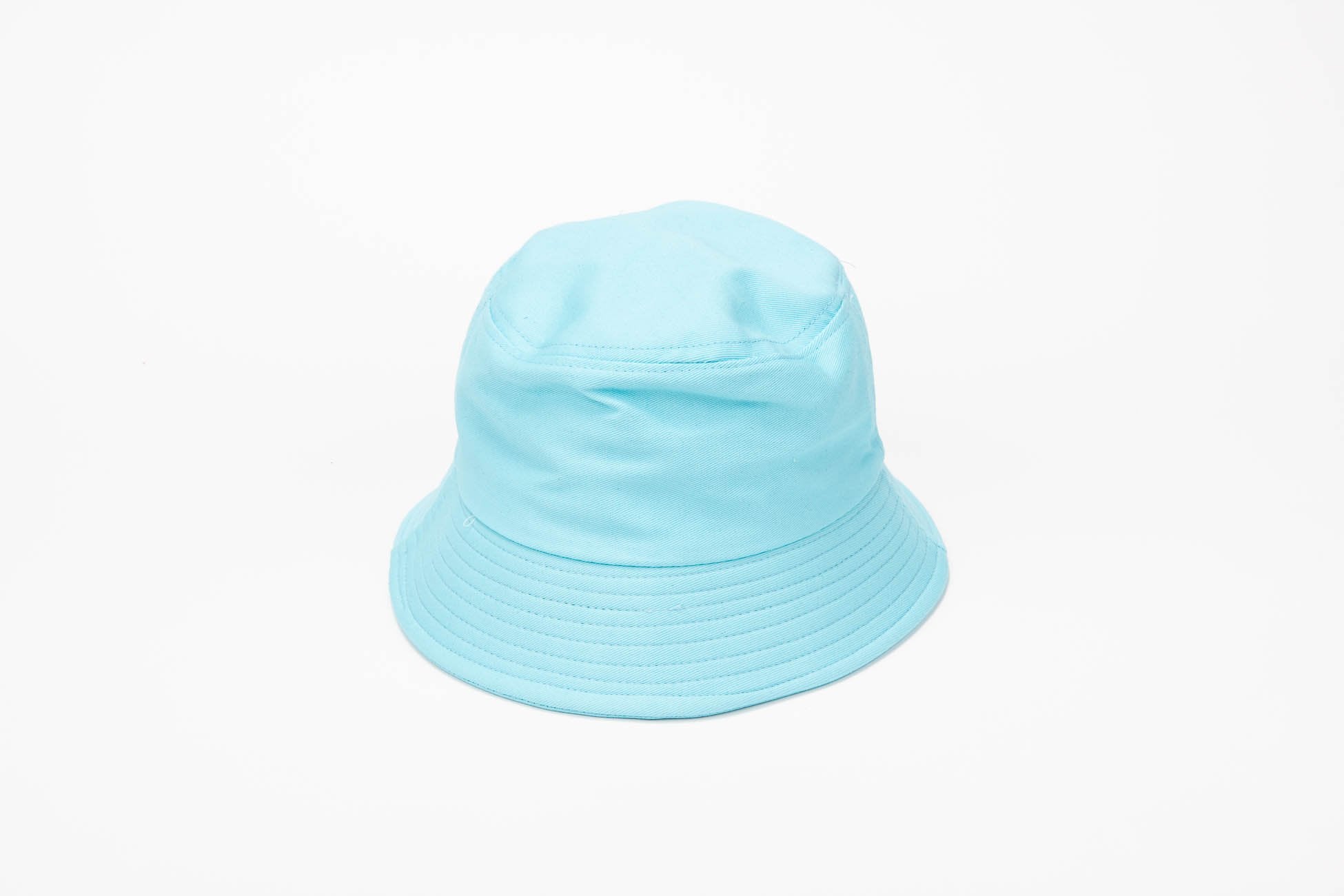Aqua Blue Bucket Hat w/ Black Patch